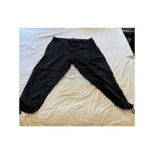 Torrid Black Capri Pant with Drawstring Waist and Ties on Calf